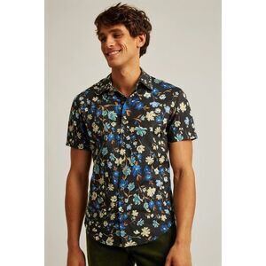 Bonobos Riviera Short Sleeve Men's Shirt Printed Athletic Fit Long XXL 283638